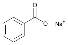struttura benzoato di sodio