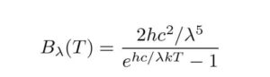 formula della legge di planck